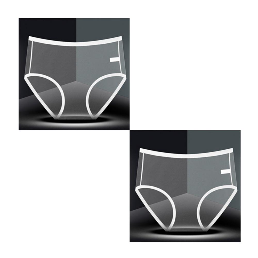 1/2pcs Full Transparent Briefs for Women Perspective Underwear Sexy Low Waist Panties Lingerie Plus Size L-XXXL