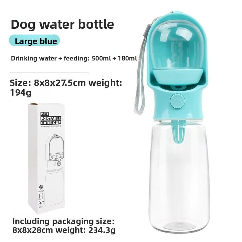 Portable Dog Cat Water Bottle with Storage Food and Water Container for Puppy Pets Dogs Feeder Bowl Outdoor Travel Pet Supplies
