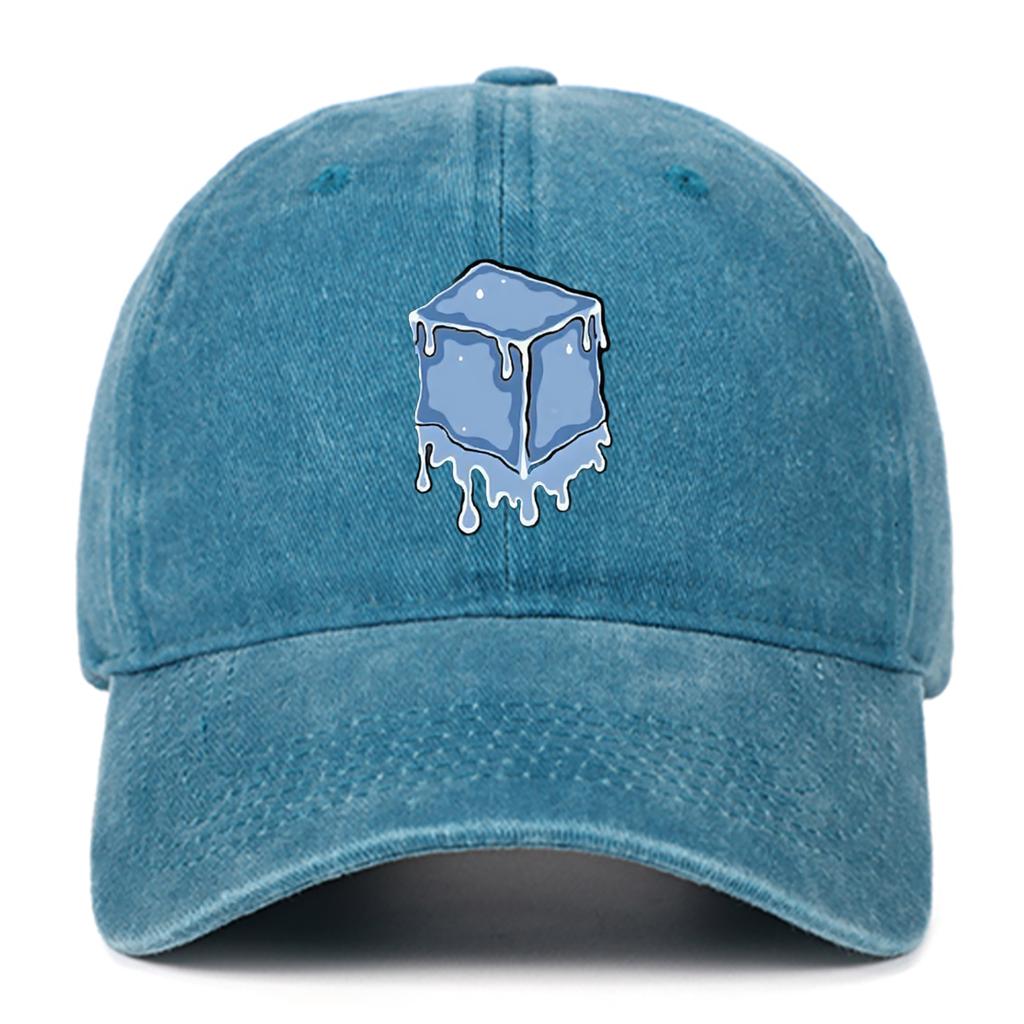 Suitable for daily wear in all seasons, baseball caps for men and women, ice block printed street casual hats adjustable