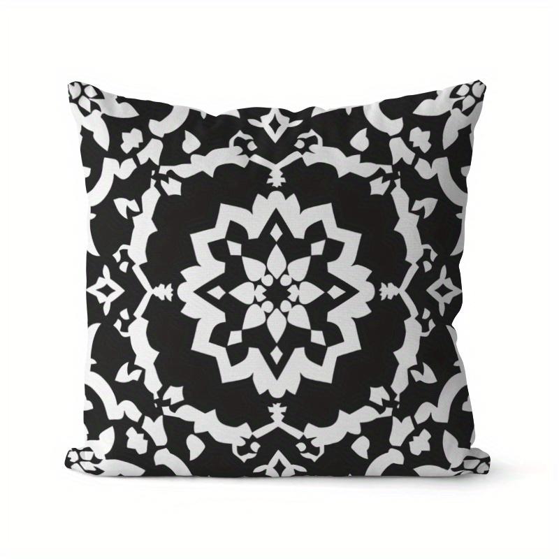 Home Decor Black And White Geometric Patterned Pattern Cushion Cover Suitable For Sofa Bedroom Car Pillow Cover