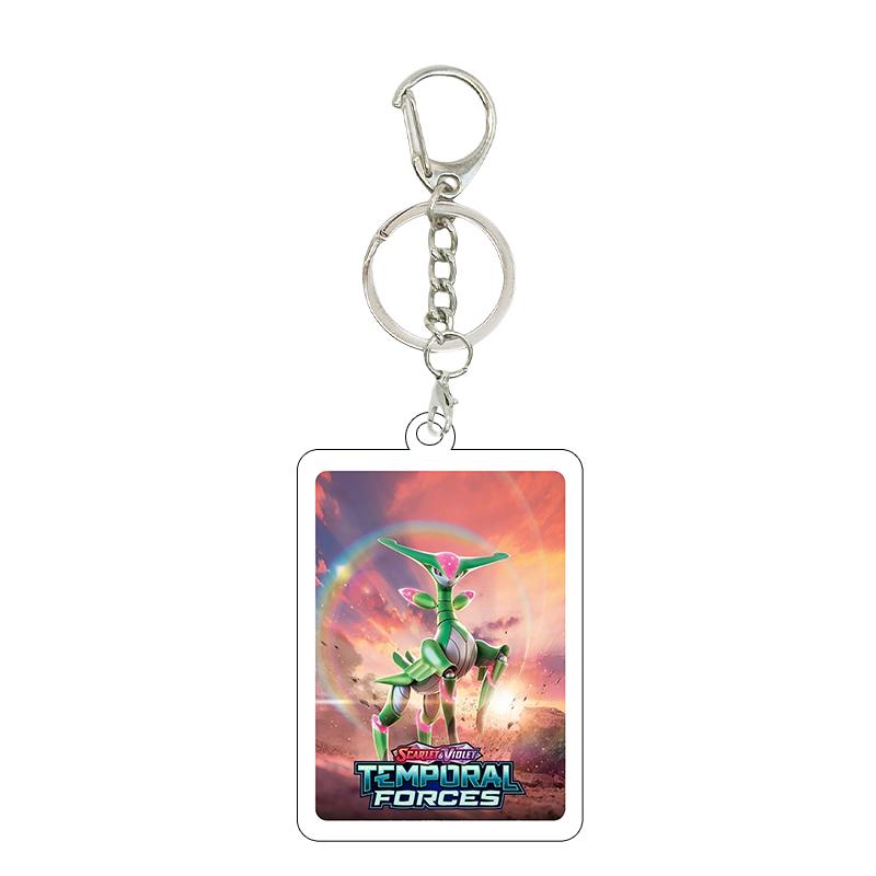 Anime Cartoon Gengar Psyduck Mew Bulbasaur Anime Game Characters Acrylic Pendant PKM Ptcg Decor Key Chain Ring for Fans Gifts