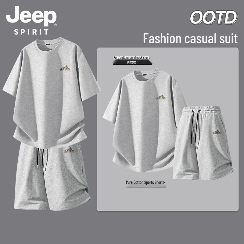 

JEEP SPIRIT Men s Summer Casual T-shirt & Shorts Set 3XL