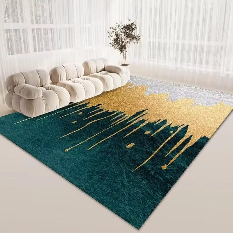 American Style High Quality Carpet Soft Anti-slip Design Large Living Room Area Rugs Decoration Bedroom Lounge Floor Mat Flannel