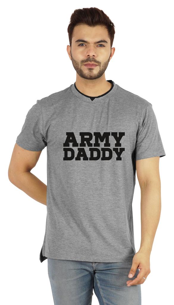 Inkmeso Men  s Tshirt For Military Pride Dad Graphic Quote   Army Daddy   Tee Cotton Jersey