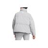 Under Armour Solid Color Training Sports Stand Collar Short Down Jacket Women Outerwear Gray 1378859-014