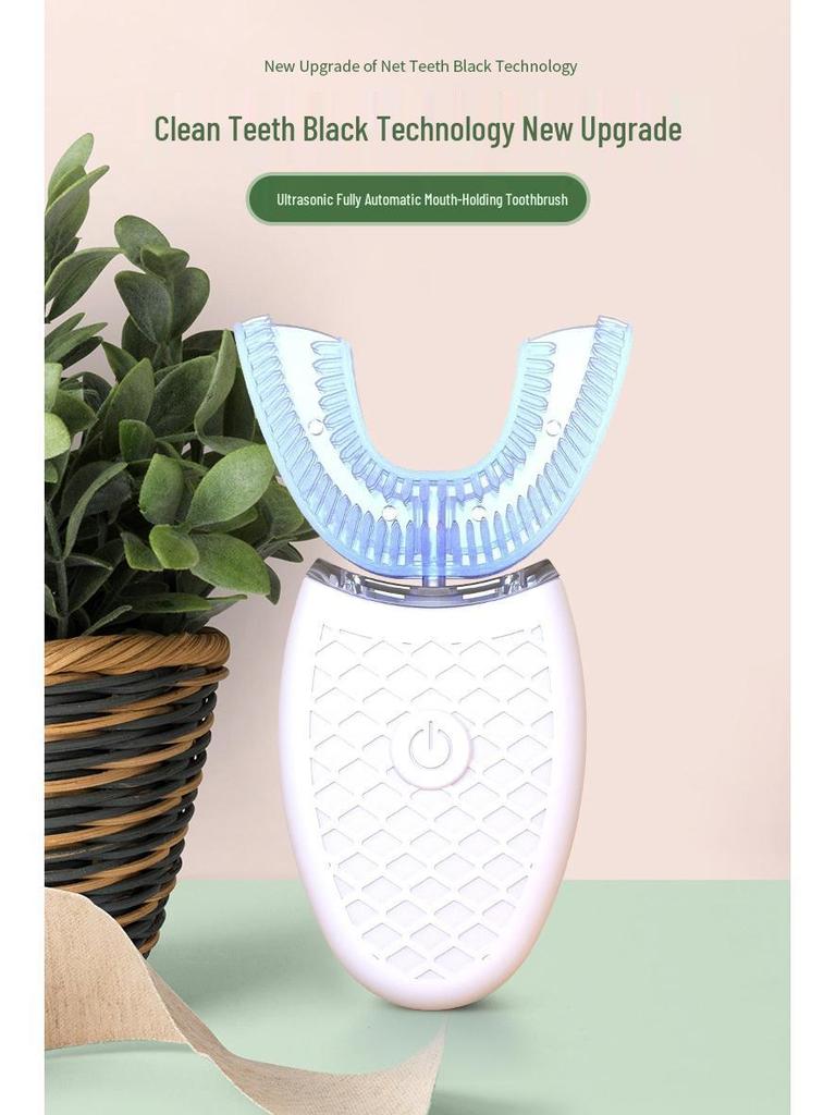 Rechargeable Ultrasonic U-shaped Whitening Toothbrush for Lazy People