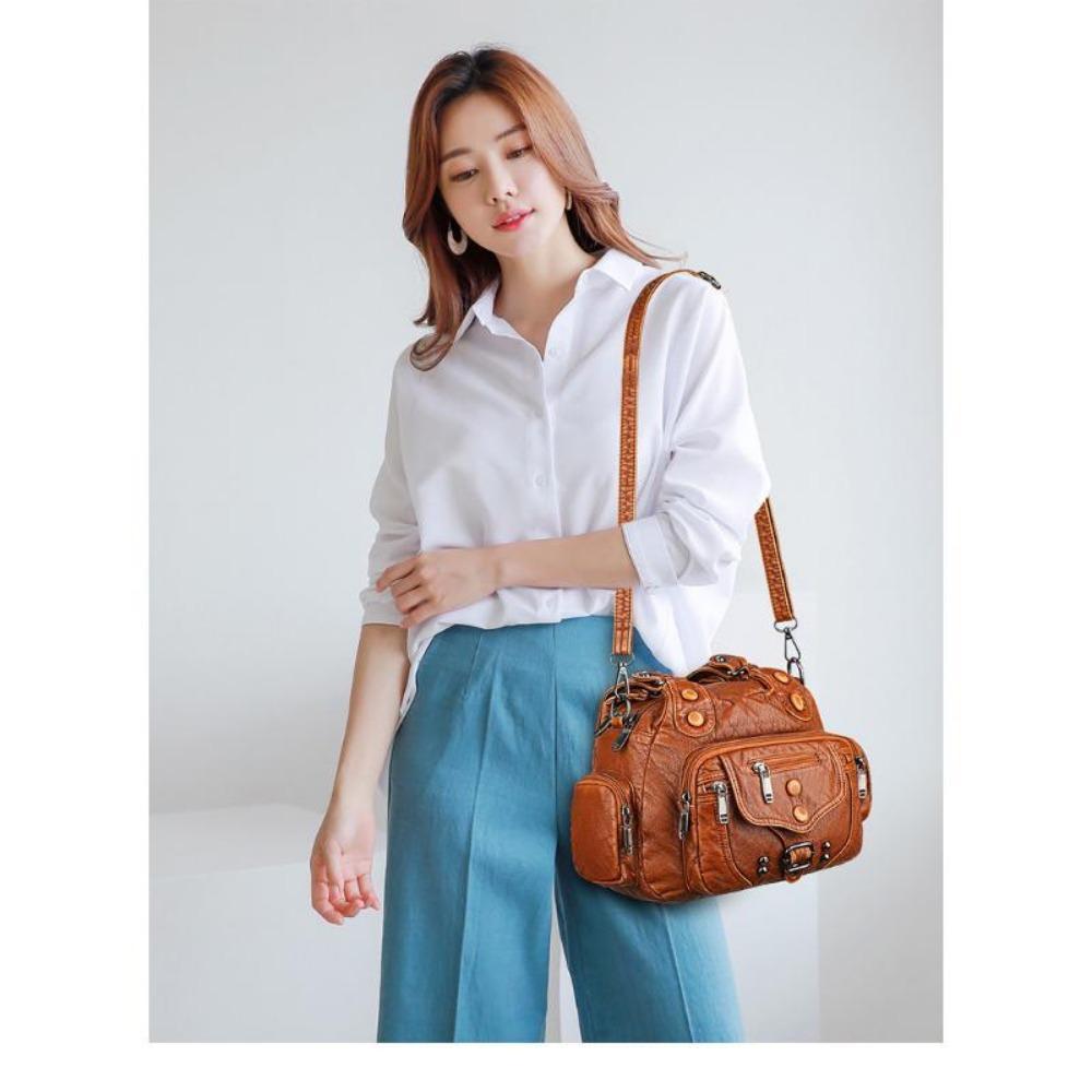 Grand sac à main polyvalent Vintage, mode, sac à main à simple épaule Oblique, sac pour femmes, sac lavable pour maman