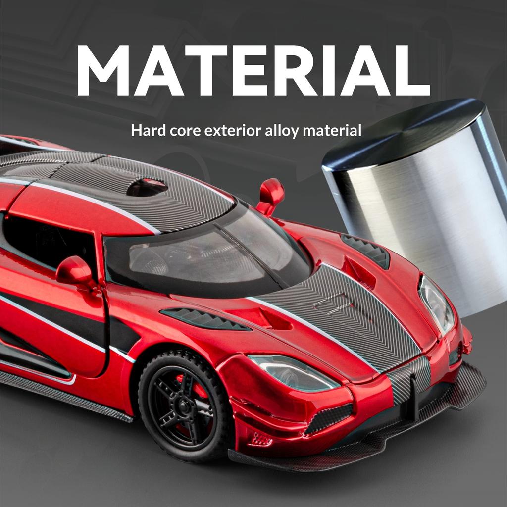 1:32 Koenigsegg ONE 1 Simulační slitina Tlakově litý Superauto, Hračka pro kluky Závodní auto, Sběratelský model auta, Dekorace, Dárek