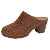 Fashionable And Versatile Women'S Slippers Thick Mid Heel Soft Sole 206 Collective Womens Sandals Women Leather Sandals Size 6