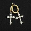 1 Stück Ankunft Trendige Gold Silber Farbe Kreuz Ohrringe für Frauen Party Geschenk Schmuck Großhandel E6876