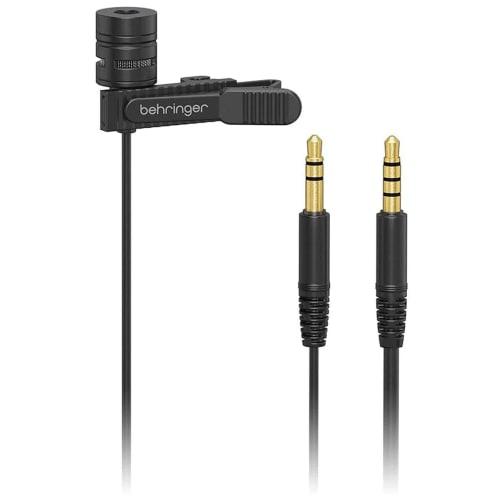 Behringer BC LAV GO Broadcast Lavalier Microphone, 3-Pole, 3.5mm Jack, Supercardioid Polar Pattern, Black