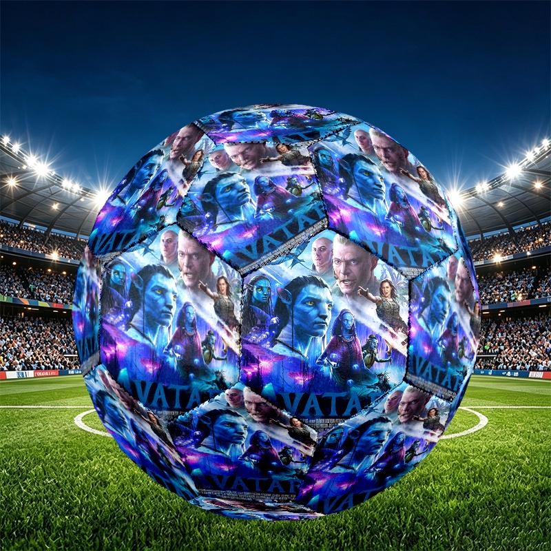 Avatar Print Size 5 Soccer Ball, PU Wear Resistant Football for Match Training and Daily Practice, Birthday Gift for Soccer Fans