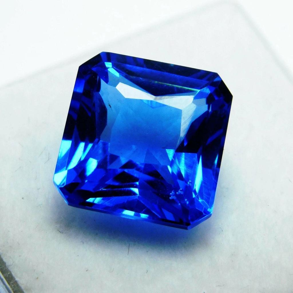 Stunning Natural Blue Sapphire Use For Making Ring 9-10 Ct Square Cut Gemstone