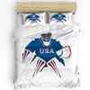 Hockey 3pcs Bedding Set Cartoon Hockey Puck Bites And Breaks Hoc Duvet Cover Set Bed Set Quilt Cover Pillow Case Comforter Cover