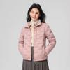 Women's Stand Collar Long Sleeve Puffer Jacket Regular Fit Commuter Down Coat