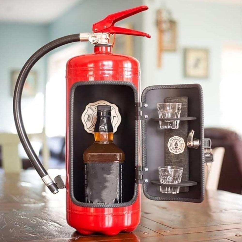 Metal Liquor Cabinet Portable Fire Extinguisher Storage System Hidden Liquor Cabinet Bar