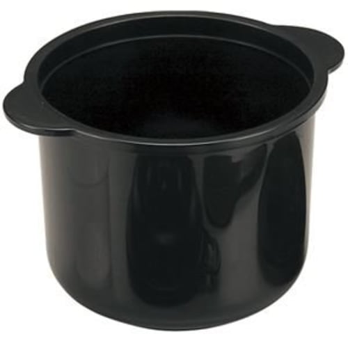 Chibi Kuro-chan" microwave-safe rice cooker (2-cup capacity), made in Japan with binchotan charcoal, heat-resistant, and includes a measuring cup and