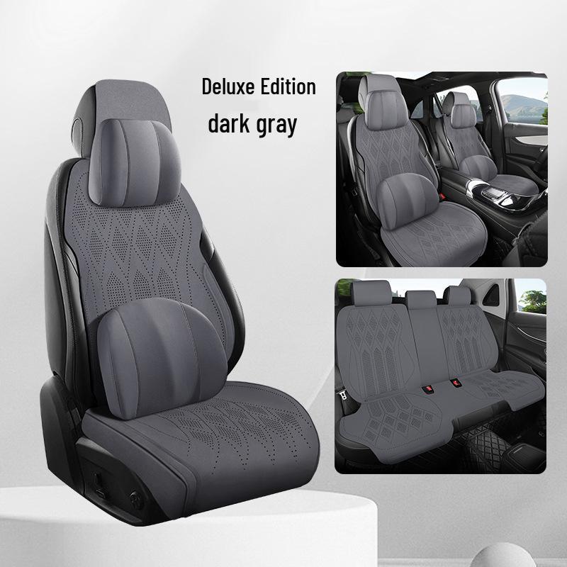 Geely Borui New Energy Four Seasons Ultra-thin Suede Saddle Car Seat Cushion Set