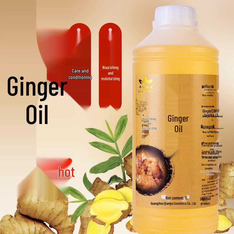 Ginger Oil Massage Essential for Gua Sha and Full-Body Meridian Therapy