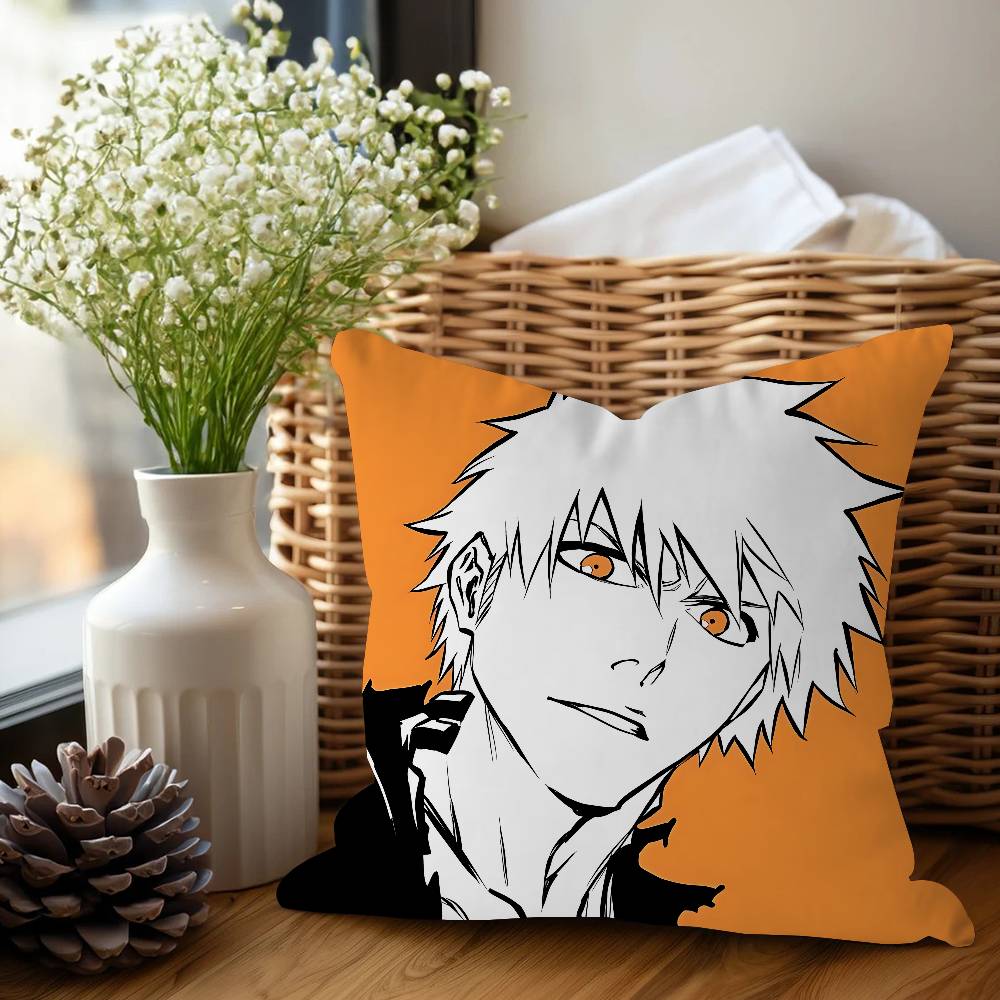 Kurosaki Ichigo Personalized Picture Text Home Decorative Pillows Household Gifts 45x45cm