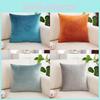 Plush Velvet Square Throw Pillow Cover With Backrest For Sofa Office Bedroom Modern Style Cushion Case