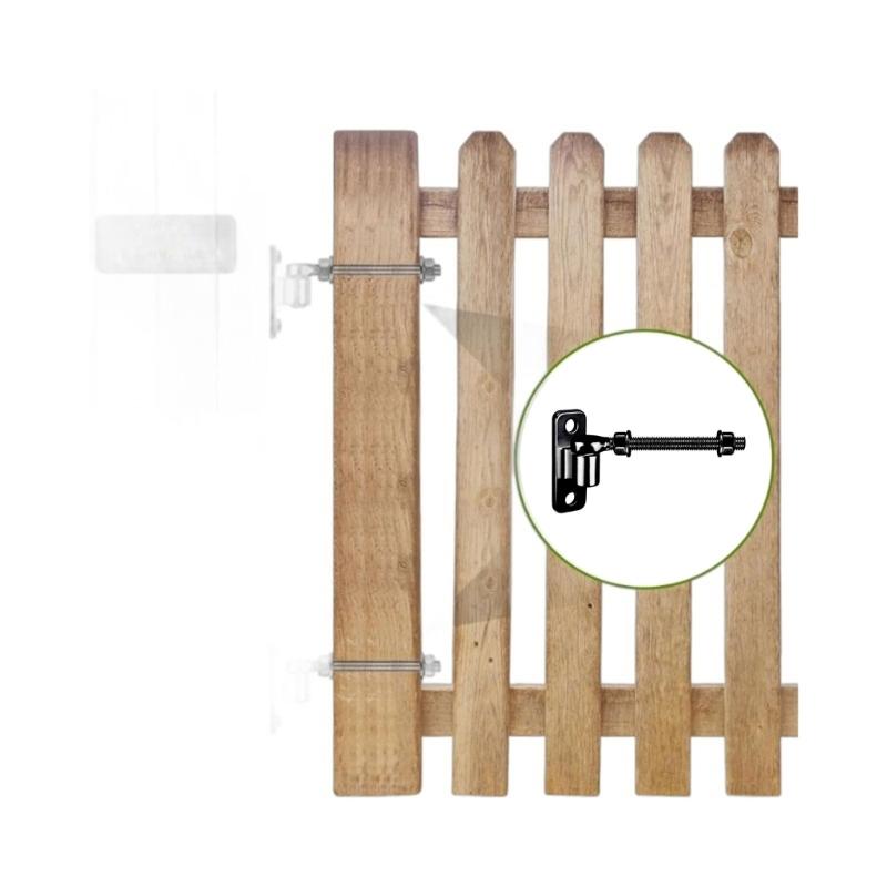 Set of 2 Portable Sturdy 6/8/10Inch Stainless Steel J Bolts Hinges for Wood and Metal Gate Ideal for Outdoor Use