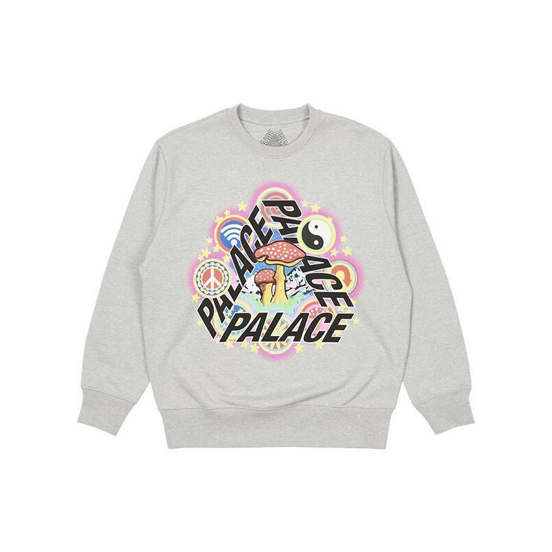 Palace Bun 5G Crew Grey Marl Unisex Tops P23CW035