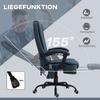 Massage Office Chair, 7 Vibration Points, Adjustable Footrest & Backrest, Up To 120 Kg, Leather Look, Blue