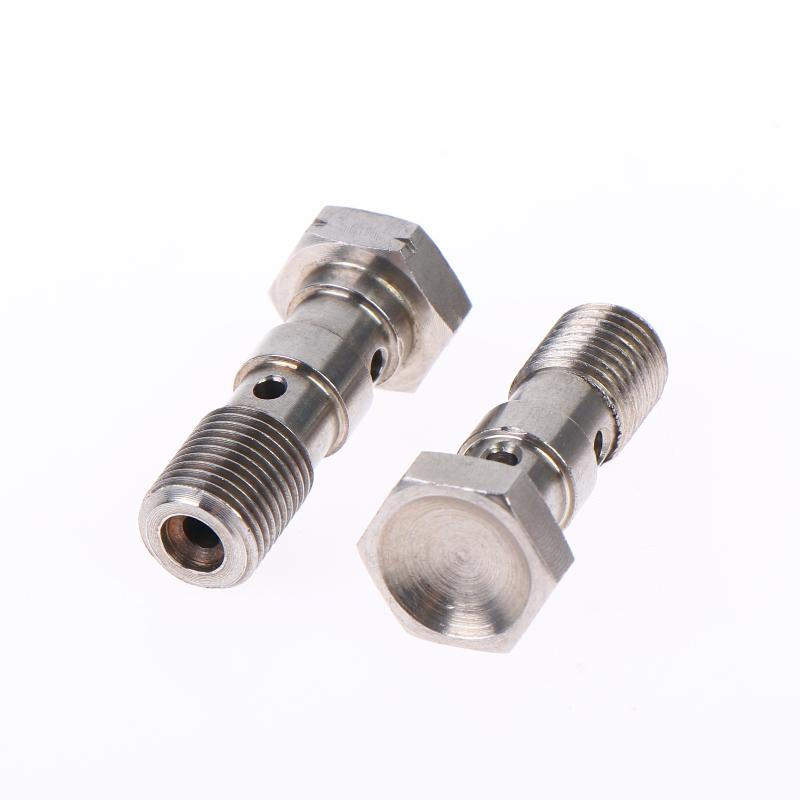 Kohlenstoffstahl Motorrad Bremssattel Hohlschraube Entlüfterschraube Nippel M10x1.0mm 1.25mm für Cruiser Motorräder