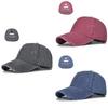 New Distressed Ponytail Washed Baseball Cap Women's Hat Braided Cap Ponytail Hat Female Braided Hole Hat