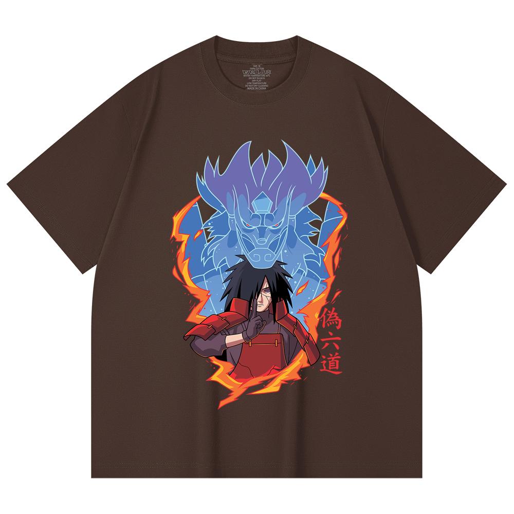 230 Gsm 100% Cotton Naruto V13 Madara Print Unisex Heavy Cotton T Shirt