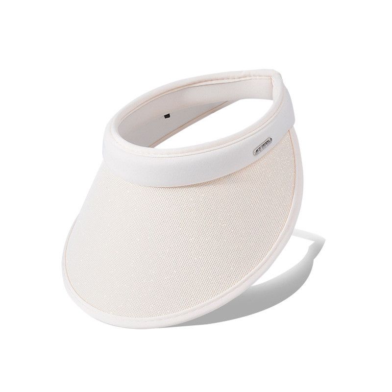 

Summer Big Brim Topless Hat Outdoor Casual Sun-Proof Hat Fashion Female K-style Easiest for Match Face-Looking Small Sun Protection Sun Hat 8798-Beige
