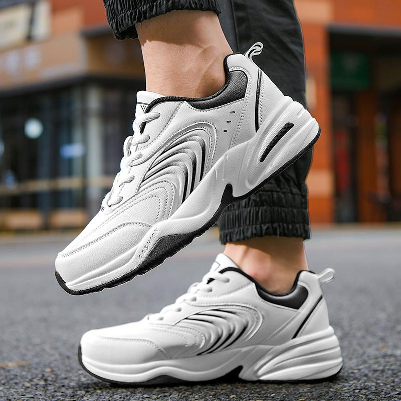 Men Sports Running Shoes Outdoor Walking Soft Casual Sneakers Fashion Designer Leather Sneaker Waterproof Men'S Tennis Masculina