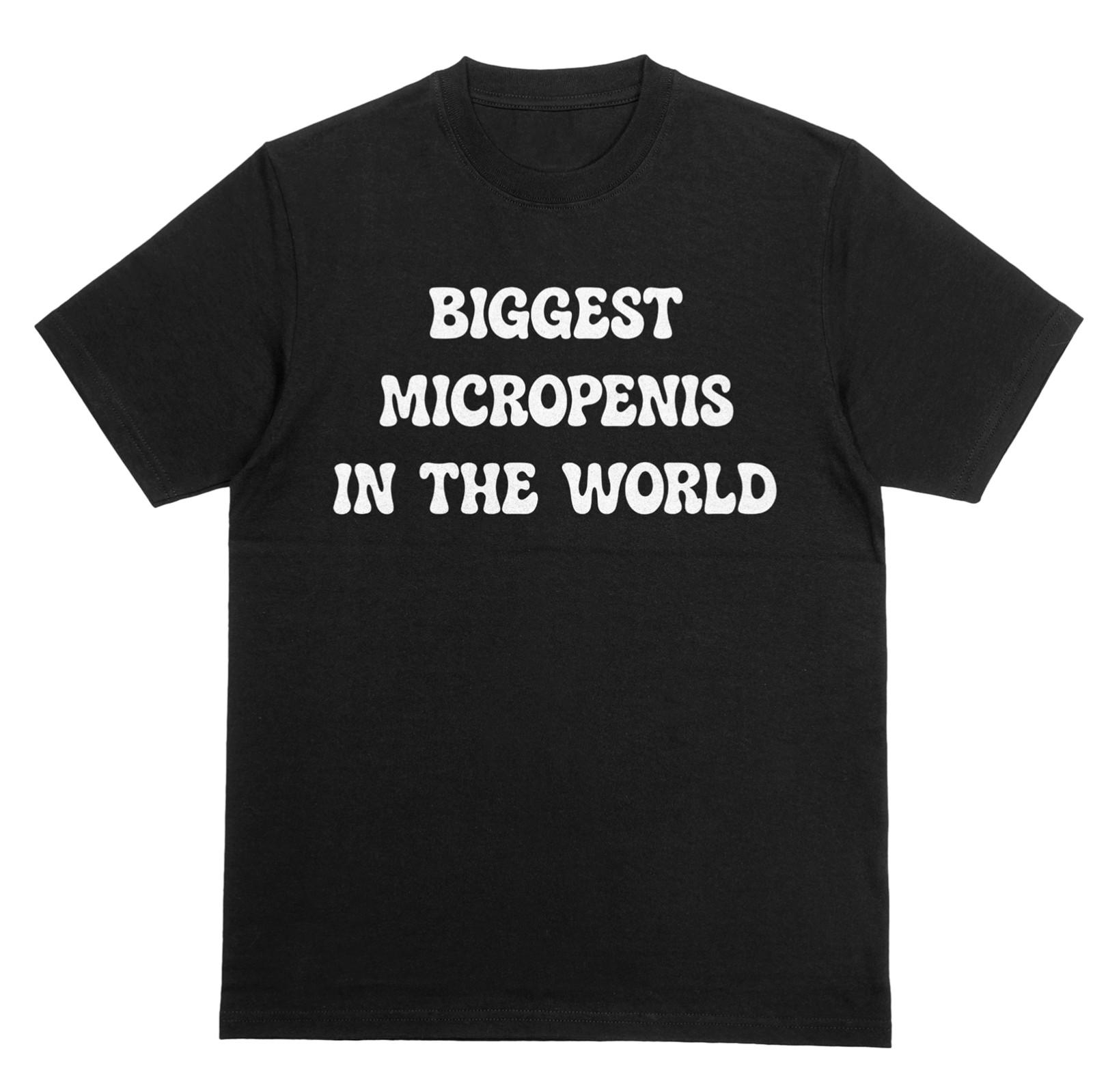 BIGGEST MICRO PENIS IN THE WORLD T-Shirt | Funny Rude Top | Novelty Comedic Tee S разноцветный