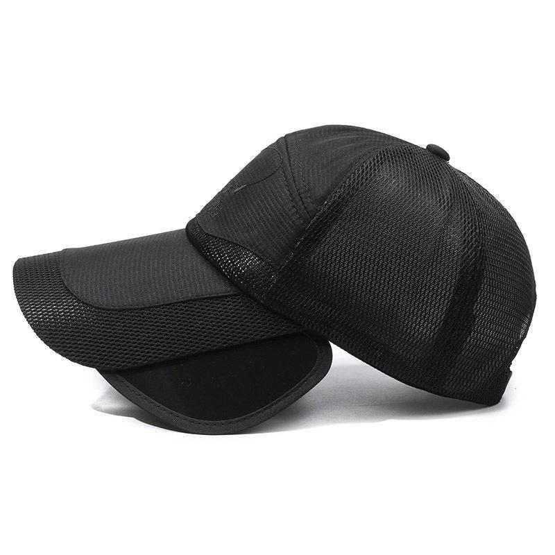 Hat Men's Summer Brim Retractable Sun Hat Women's Sunscreen Fishing Cold Hat Korean Sun Hat Outdoor Baseball Cap