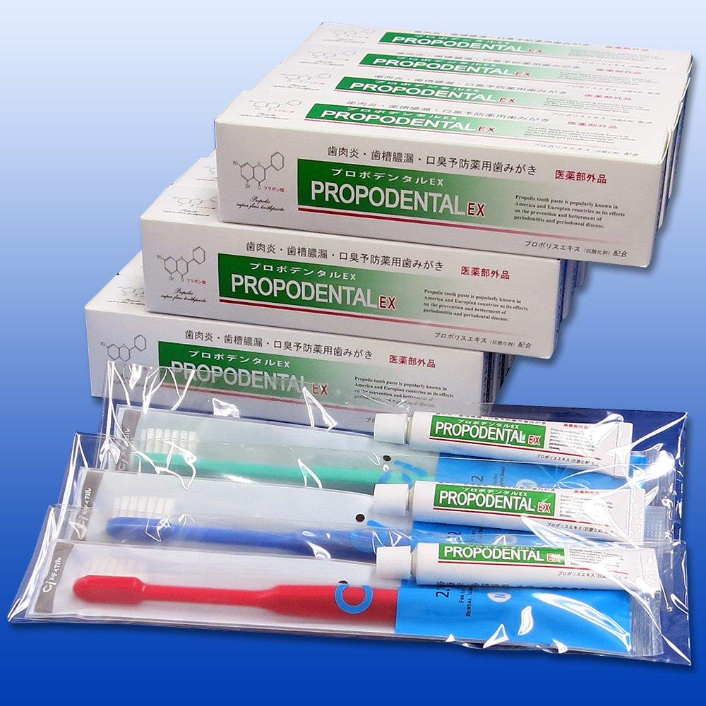 

Propo Dental EX набор из 12 зубных щеток набор из 3 наборов зубная паста лечебная зубная паста с прополисом уход за неприятным запахом изо рта (80г) + [Пародонтоз]