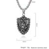 Fashion Simple Arch Angel St.Michael Men's Necklaces Stainless Steel Pendant Chain Amulet Vintage Women Jewelry Gifts