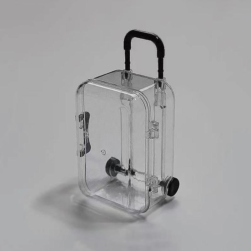 Creative Jewelry Storage Box Mini Cute Clear Luggage Suitcase Candy Box Wedding Gift Packaging Desk Organiser Decoration