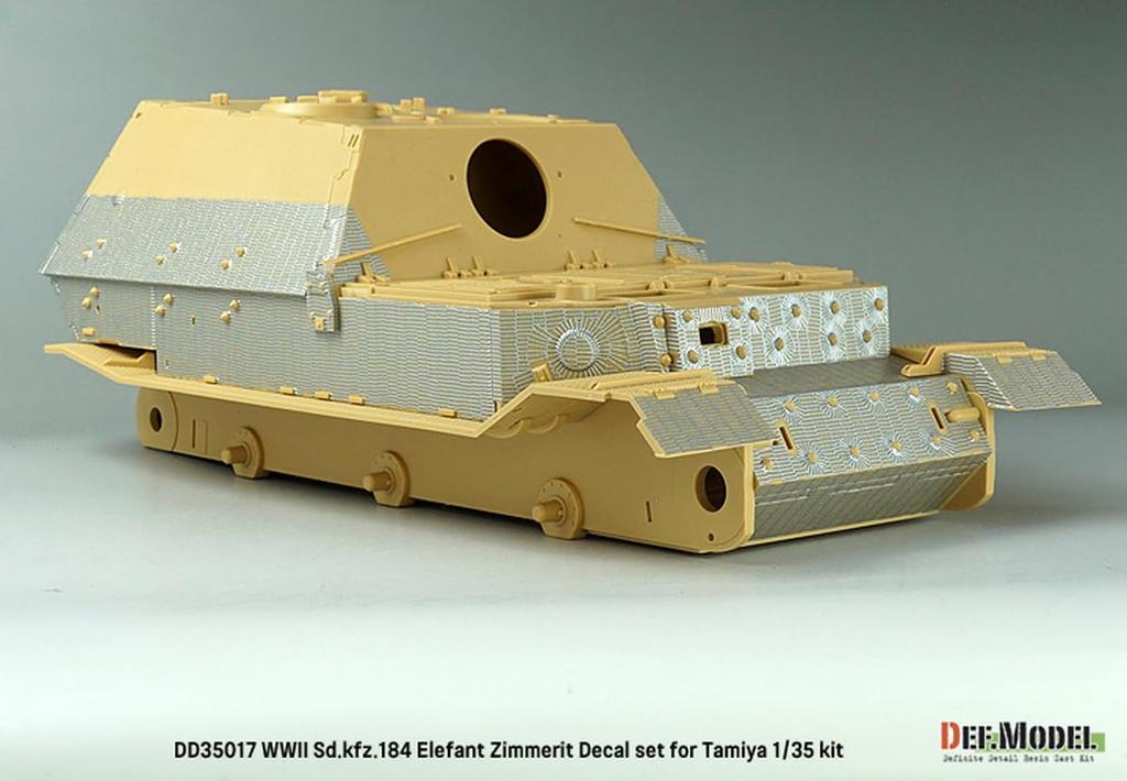 Defmodel German Elephant Heavy Tank Destroyer Zimmerit Coating Decal Set Plastic Model Decals DD35017 1/35 Sd.Kfz.184 (for Tamiya)
