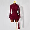 European & American Style Women's Solid Color Knit Lace Patchwork Bodycon Dress
