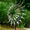 Outdoor Rotating Metal Windmill Sculpture Personalized Irregular Craft Decoration Wind Solar Spinners Yard Garden Decor