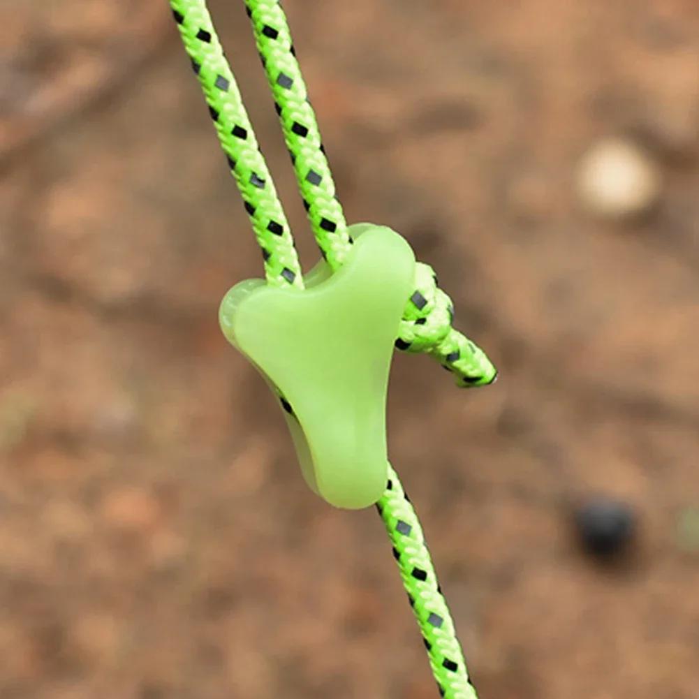 10/20PCS Tent Rope Fastener Adjuster Outdoor Camping Triangle Non-Slip Hiking Rope Buckles Stopper Tools Adjust Rope Accessories