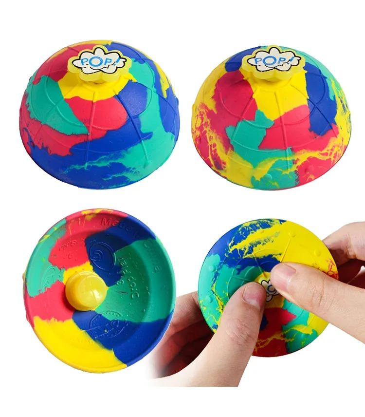 Kids  Childrens 1PC Camo Bounce Bowl - Creative DIY Assembly Outdoor Sport Toy for Stress Relief Jumping Game Fun Party Activity