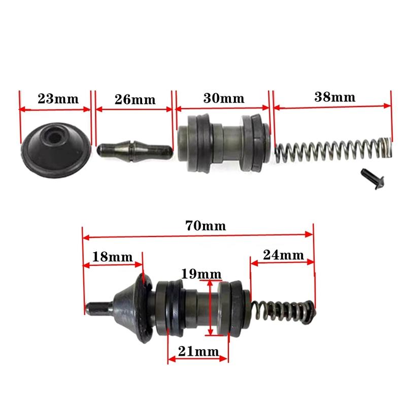 Motorcycle Scooter Hydraulic Brake Clutch Pump 19mm 19RCS Piston Plunger Repair Kit Master Cylinder Piston Rigs Repair Accessory