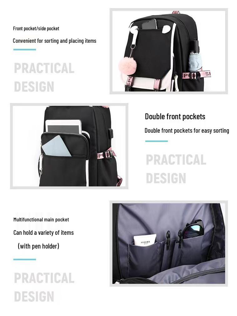 Capybara Backpack: Cute, Funny, Large Capacity, Stain-Resistant, Multifunctional for Middle School Girls