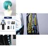 Men's High-quality Hatsune Miku Vocaloid Pu Cosplay Shirt Tie Pants Wig Set For Holidays