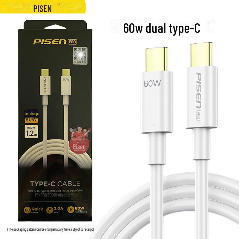 

Кабель PISEN 100W Type-C Папа-Папа Двухголовый PD Кабель для быстрой зарядки для MacBook Pro