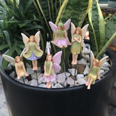 Pachet de 6 Accesorii pentru Grădină Zână Statuie Zână Grădină Miniaturală Decor Faux Grădină în Miniatura Decorări pentru Casă