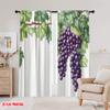 2pcs,2D Plane Printing Curtain Popular Grape Vines Durable 100% Polyester Fabric (without Rod) Gifts Use for Bedroom Living Room
