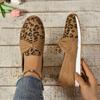 Women Thick Leopard Print Casual Slip-on Loafers Fashion Non Slip Soft Sole Platform Shoes Women Spring Comfortable Sports Shoes